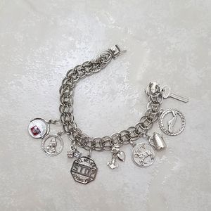 Vintage sterling silver charm bracelet